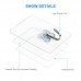 Adhesive Wall hooks  Without Nails  Damage Free Easy Install  Heat Resistant  Waterproof and Oilproof  Transparent Bathroom Kitchen Key Wall hook  Ceiling Hanger. 8Kg - B01LW04UNZ